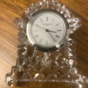 Waterford Crystal Clock with Silver and Clear Design